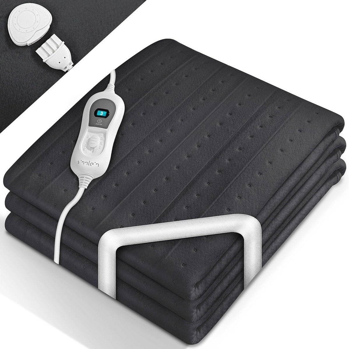 Elektrische Onderdeken 150 x 80 cm met Automatische Uitschakeling en 3 Temperatuurniveaus - Comfortabele Warmtedeken van Zacht Fleece
