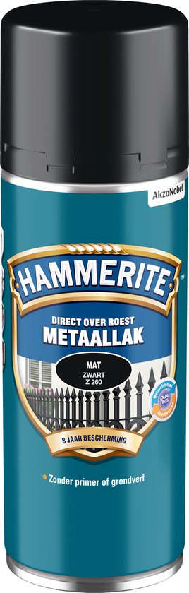 Hammerite - Metaallak Mat (Spray) - Zwart - 400 ML