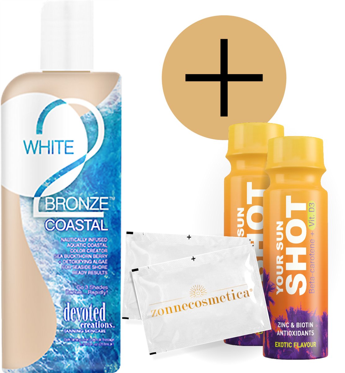 Devoted Creations - W2B Coastal + 2 Your Sun Shots + 2 Verfrissingsdoekjes