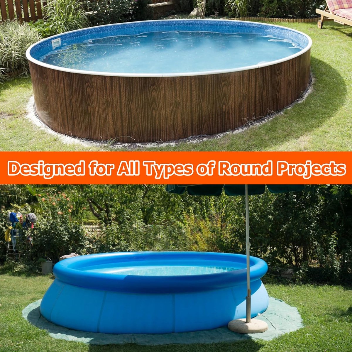 Ronde Zwembadafdekking Van Oxford-stof – Waterdicht En UV-bestendig Voor Zwembaden Van 82-160 Cm