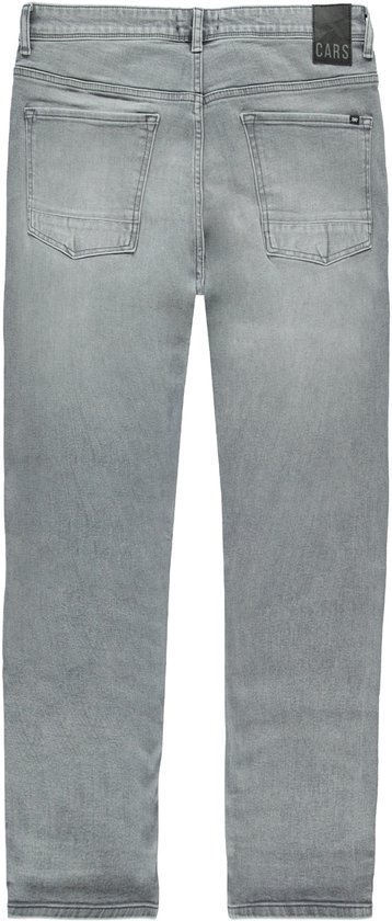 Zicht op de achterkant van een lichtgrijze Cars Jeans spijkerbroek. De broek heeft twee achterzakken.
