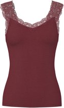 Pieces Top Pcbarbera Lace Top Jrs Noos Bc 17106017 Tawny Port Dames Maat - S