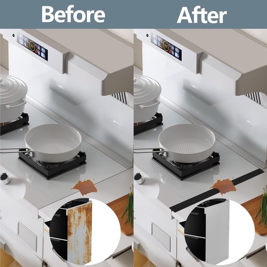 Roestvrijstalen Kachel Gap Covers, Stove Gap Filler, Uitschuifbare Roestvrijstalen Kachel Gap Covers, Stove Gap Filler, Uitschuifbare