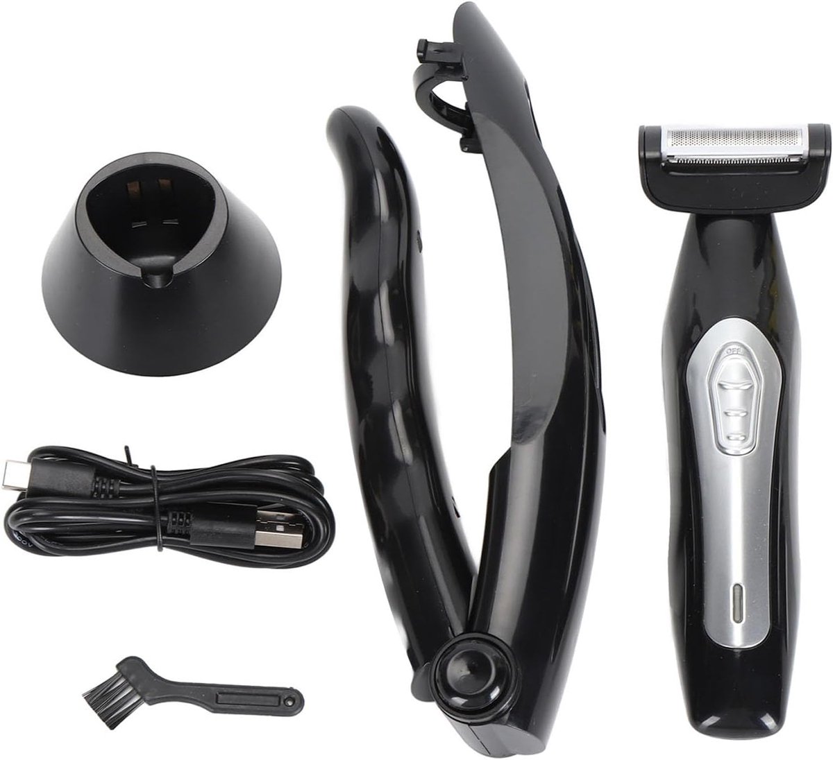 Ergonomische Rugtrimmer voor Pijnloze Lichaamshaarverwijdering - Nat en Droog Gebruik
