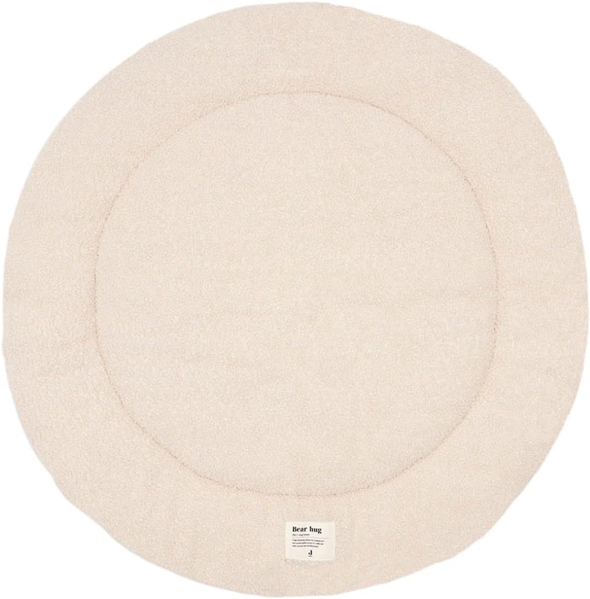 Rond Speelkleed voor Baby's - Boucle, Naturel - Ø 95 cm - Crème