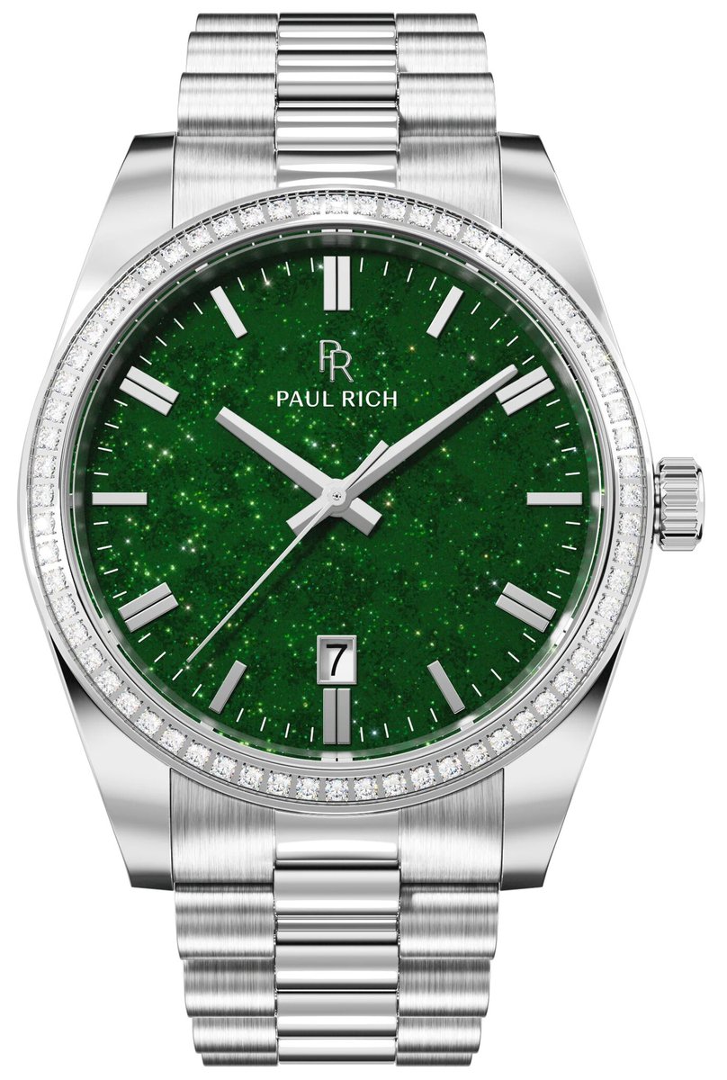 Paul Rich Legacy Aventurine Silver Green LEG09 horloge