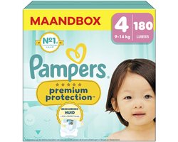 Pampers - Premium Protection - Maat 4 - Maandbox - 180 Stuks - 9-14 kg