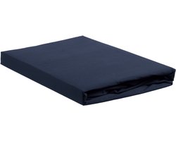 Ambiante Katoen - Topper Hoeslaken - 120x200 - Donker Blauw