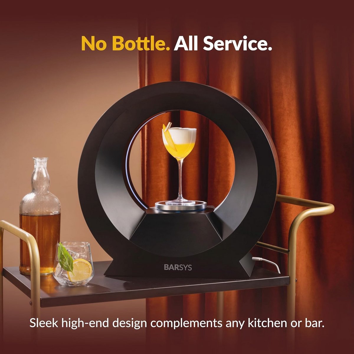 Bartesian Cocktail Making Machine - Automatische mixology Home Bar Cocktails Mixing Maker - Capsule dispenser shaker met drukknop voor Margarita, Old Fashioned, Martini, Daiquiri en meer