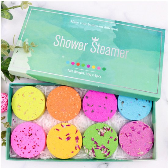 Douche Steamers - Moederdagcadeaus voor Mama - 8 Stuks Aromatherapie Douchebommen voor Stressverlichting - Uniek Cadeau voor Vrouwen