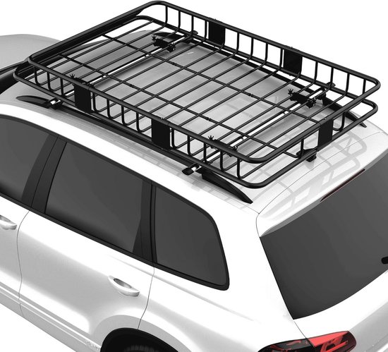 Universele dakmand voor auto - bagagerek metaal zwart 162 x 99 x 16 cm van Universele — afbeelding 2