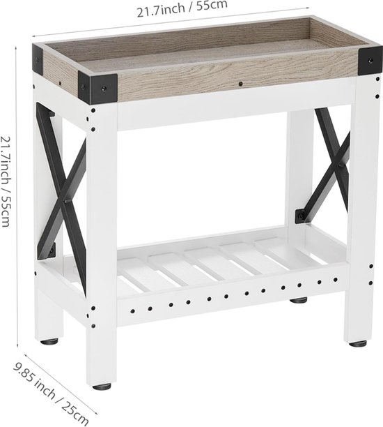 GIANTEX Consoletafel, smal, nachtkastje, bijzettafel, telefoontafel