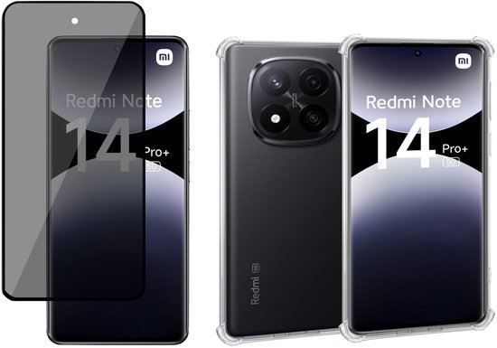 Coque ChiGuard et protection d'écran de confidentialité pour Xiaomi Redmi Note 14 Pro / Pro+ – Private – Coque en Glas trempé