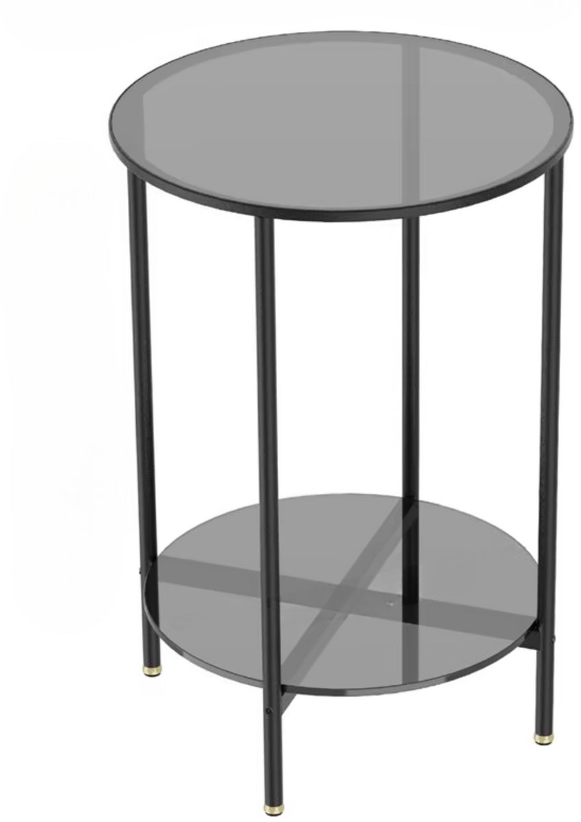 In And Outdoormatch Salontafel - 2-Tier Opslag - Modern Design - 50x49,5 cm Wit