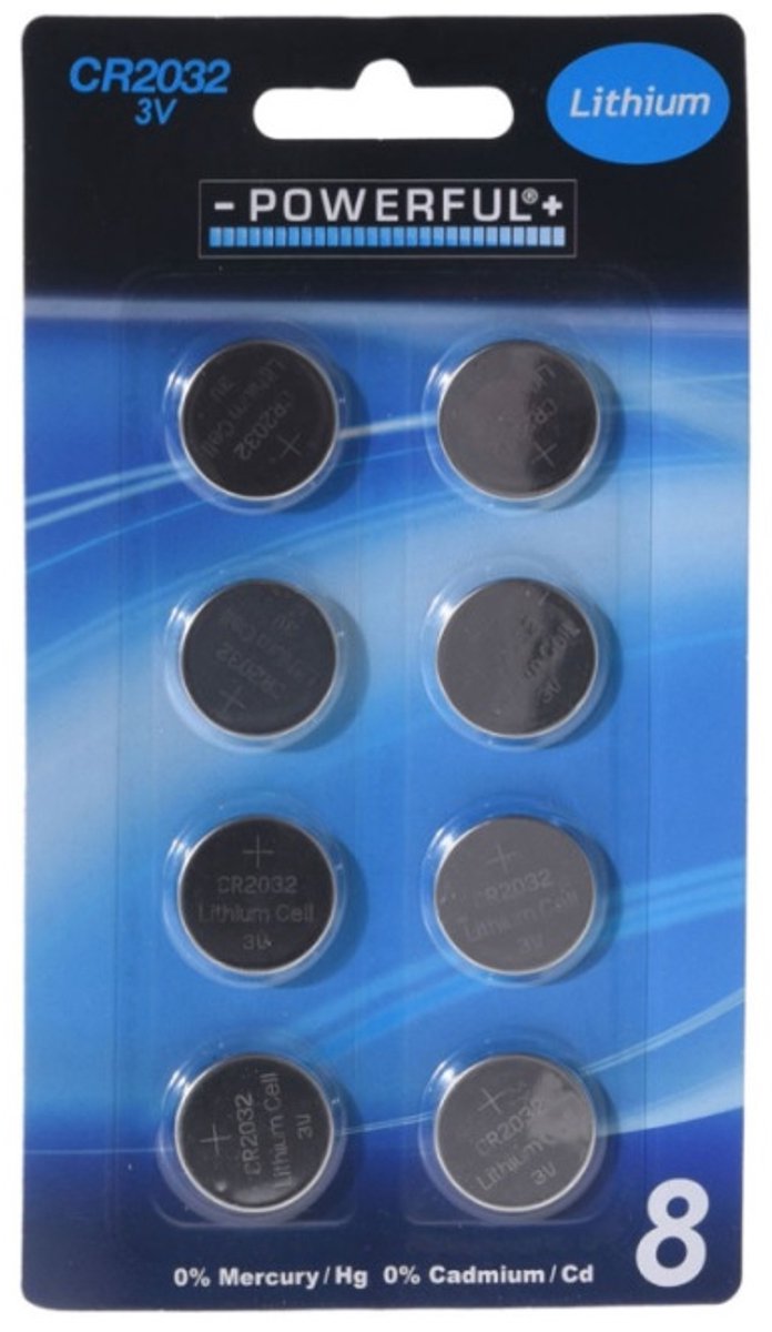 Batterijen Powerful+ CR2032 8st