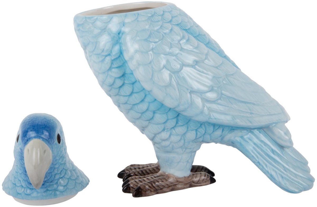 Present Time Voorraadpot Bird - Zachtblauw - 22.5x11.8x20.7cm - Scandinavisch