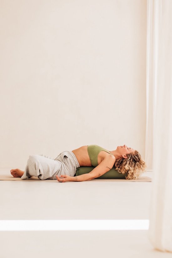 Yoga bolster eco olijfgroen rond - Lotus van Lotus — afbeelding 3