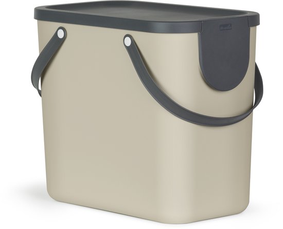 Rotho Afvalscheidingsprullenbak Albula - 25 Liter - Cappuccino