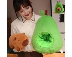 foto van Klikkopers® - Capybara Knuffel - Avocado Knuffel - 35 CM - Capibara Knuffel - Kawaii Knuffel - Kawaii Kussen
