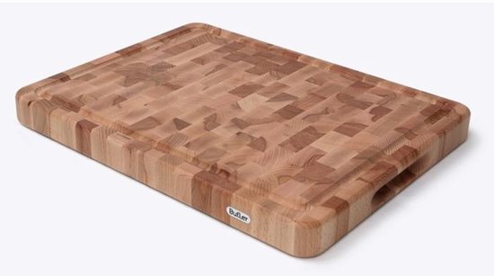 Butler - Snijplank - Kopsbeukenhout - Met ril - 45 x 35 x 4 cm