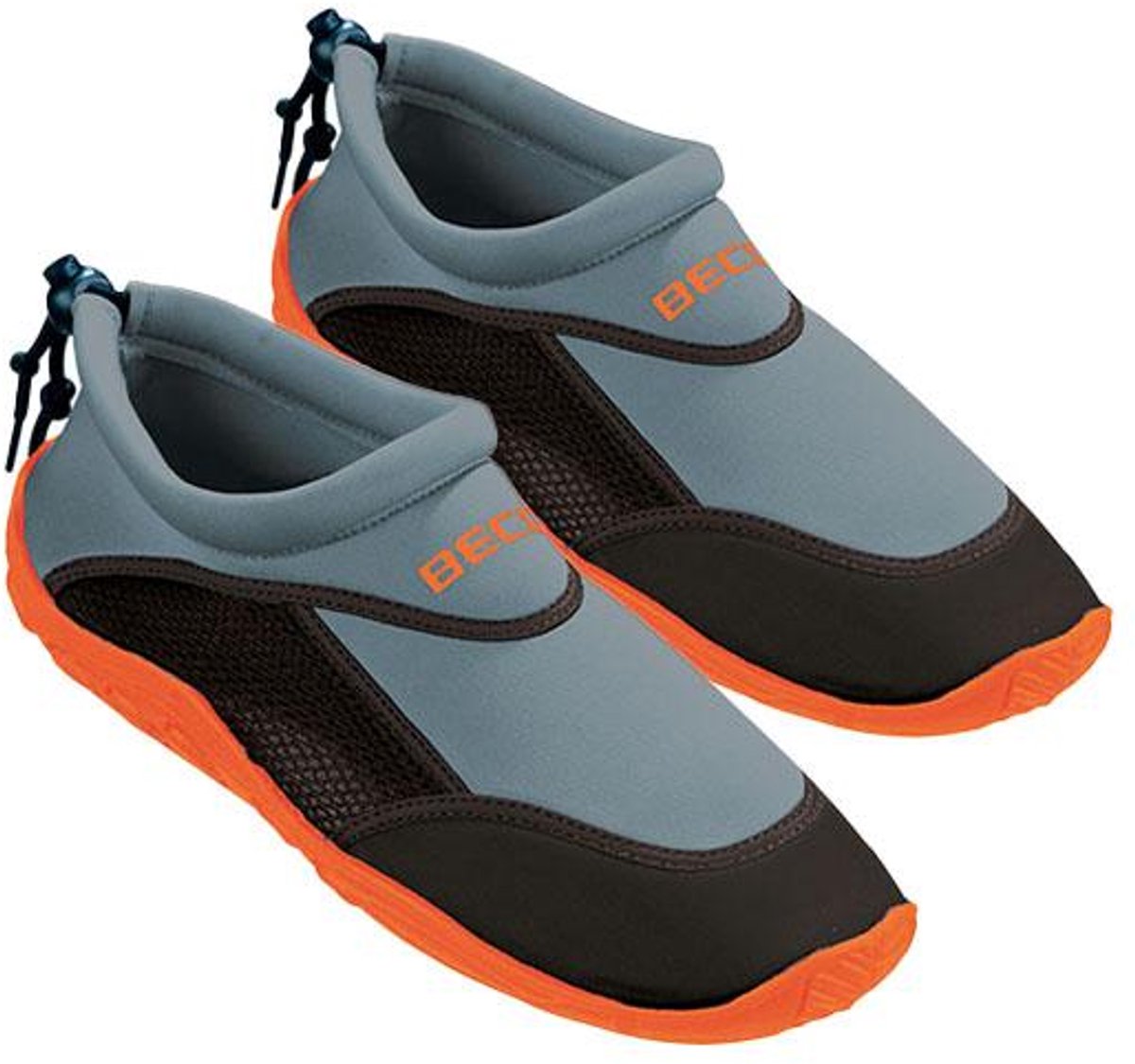BECO neopreen waterschoenen - grijs/oranje - maat 37