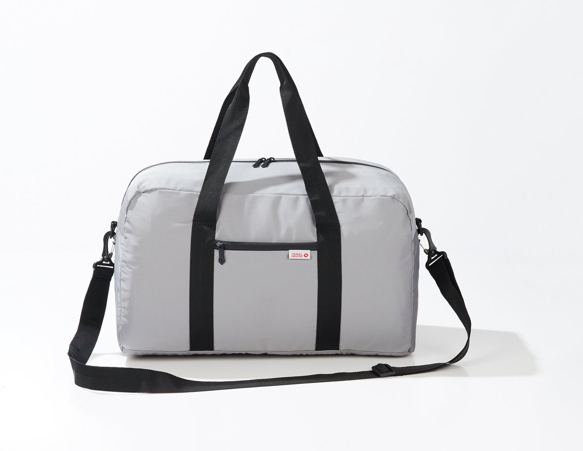 Travelsentry - Weekendtas - Opvouwbaar - Reizen - Accessoire - Grijs - Compact - 48*28*22 cm - Rpet - Voorkomt Onnodig Plastic Gebruik - Duurzaam