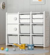 Ladanas® - Meuble de rangement - Coffre à jouets - Meuble de rangement pour enfants - Wit - Durable - Cerf