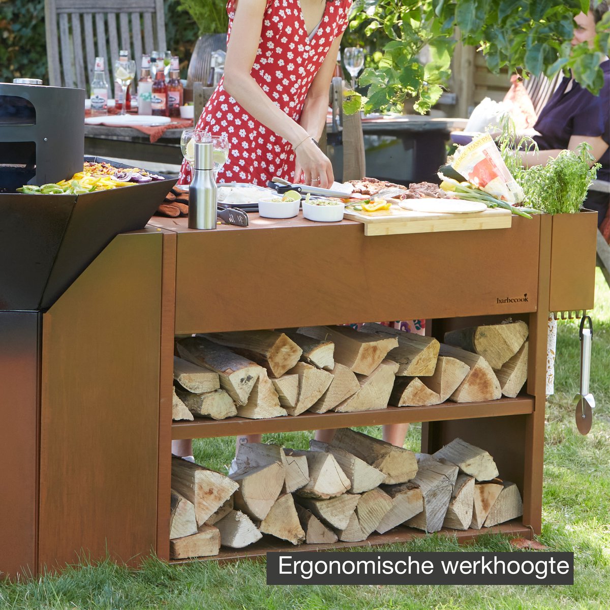 Barbecook Nestor Buddy - Cortenstaal - 112x55x90cm - afbeelding 3
