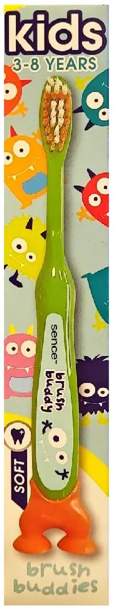Sence - Kindertandenborstel - Brush Buddy - Willekeurige Kleur - 3-8 Jaar