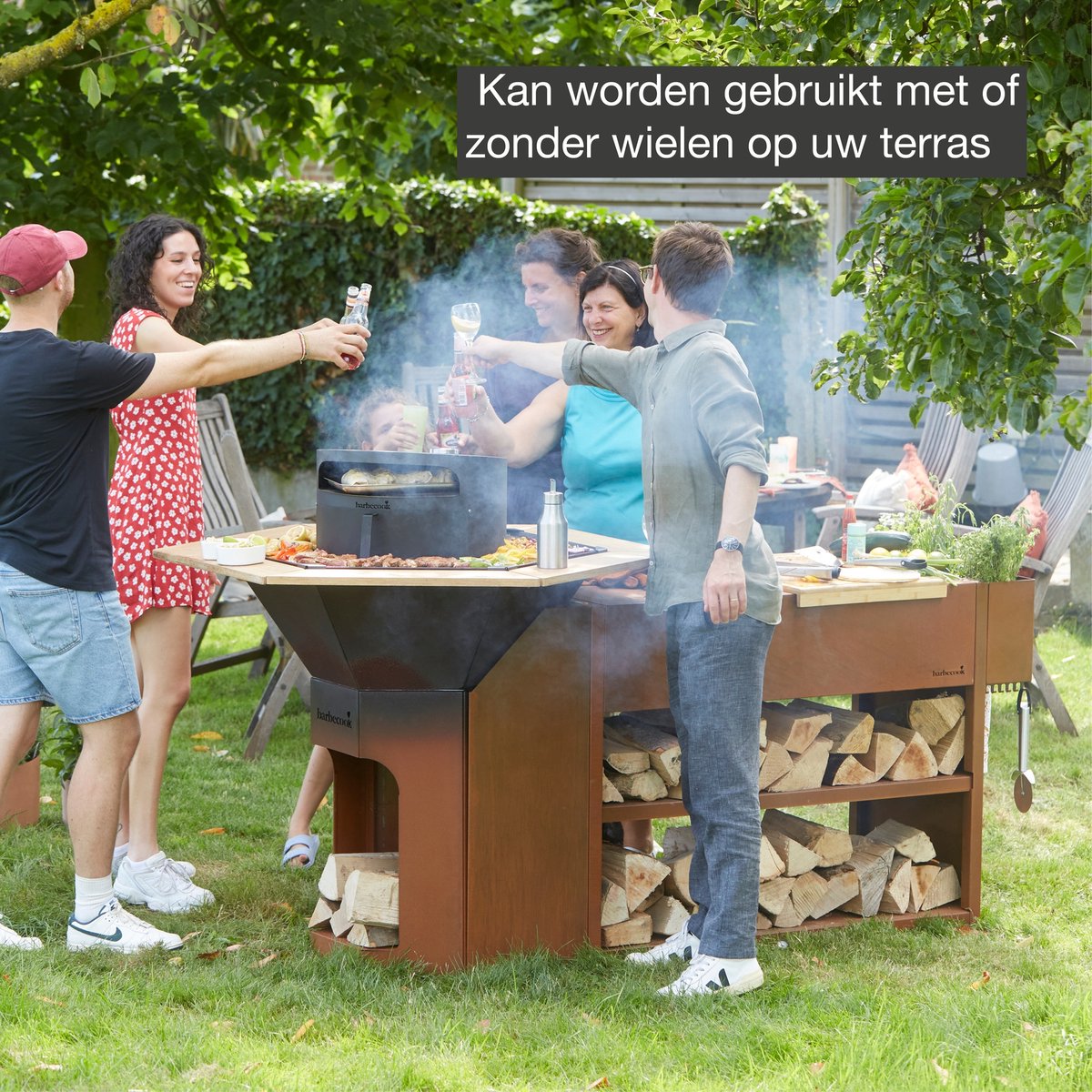 Barbecook Nestor Buddy - Cortenstaal - 112x55x90cm - afbeelding 2
