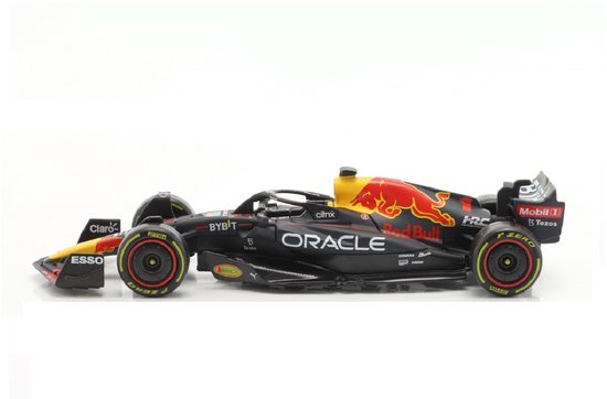 Bburago Red Bull F1 RB18 #1 Max Verstappen Formule 1 seizoen 2022 in luxe bewaarcase met helm modelauto schaalmodel - 12 cm groot - 1:43 van Merkloos — afbeelding 4