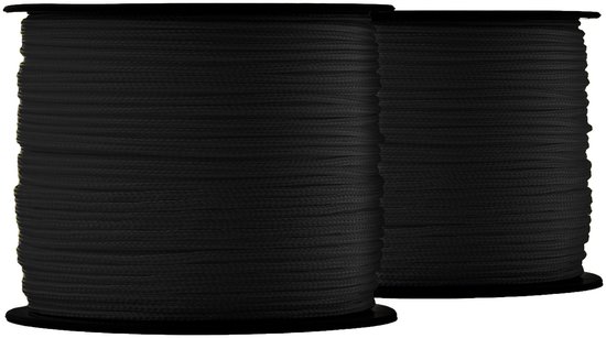 SNURO polyester touw (3mm, 100M) - robuust gevlochten polyester touw in het kaki groen