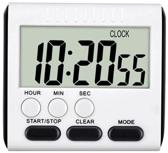 Actie4you® - Universele wekker - Kookwekker - Digitale kookwekker - Klok - Timer - Alarmklok