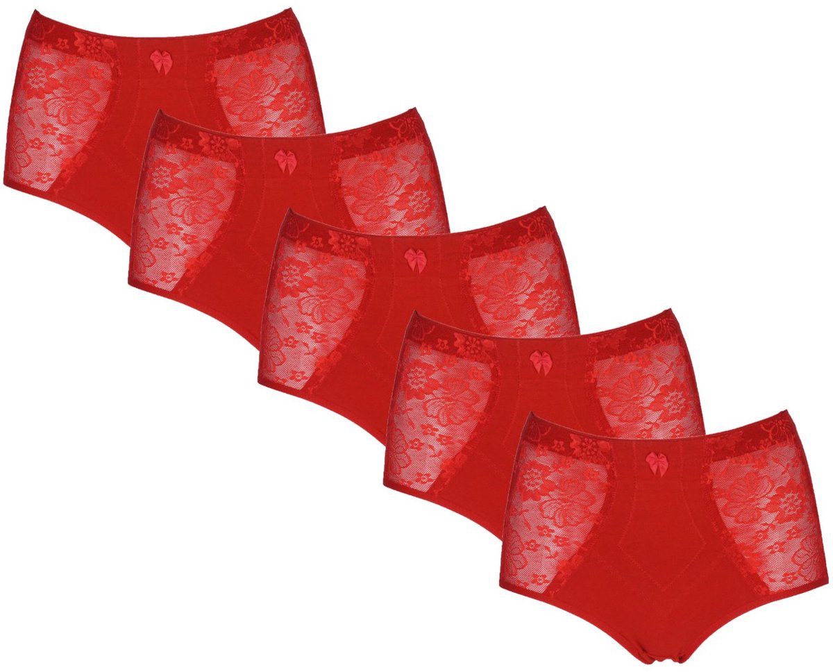 J&C JC 5-Pack Licht corrigerende dames slips H201 Rood