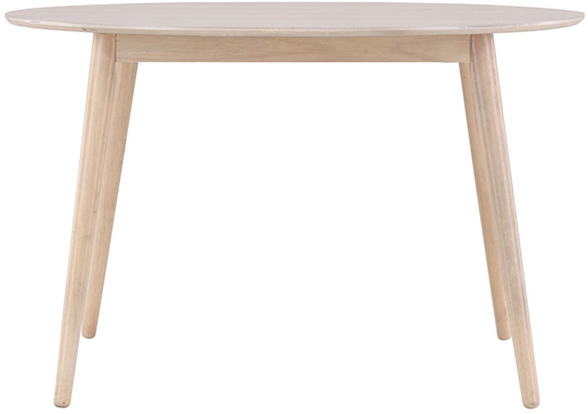 Flora eetkamertafel Ø120cm whitewash.