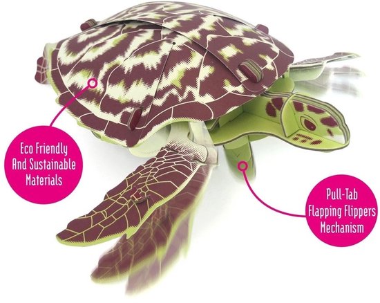 Construisez le vôtre : Mini -constructions - Tortue imbriquée - Kit de construction en carton