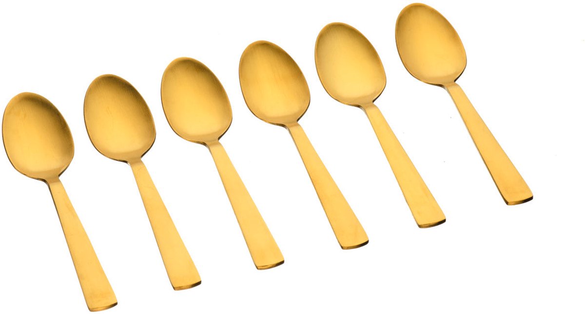 Set van 6 Kleine lepels TELMO - Goud