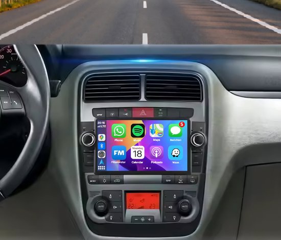 Podofo DAB Android 11 Autoradio für FIAT Punto 2010-2016/ Linea 2012-2015 mit Wireless Carplay