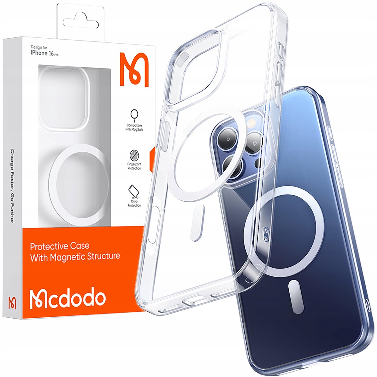 Mcdodo Magnetisch Hoesje Duidelijk Versterkt Voor Magsafe Iphone 16 Pro