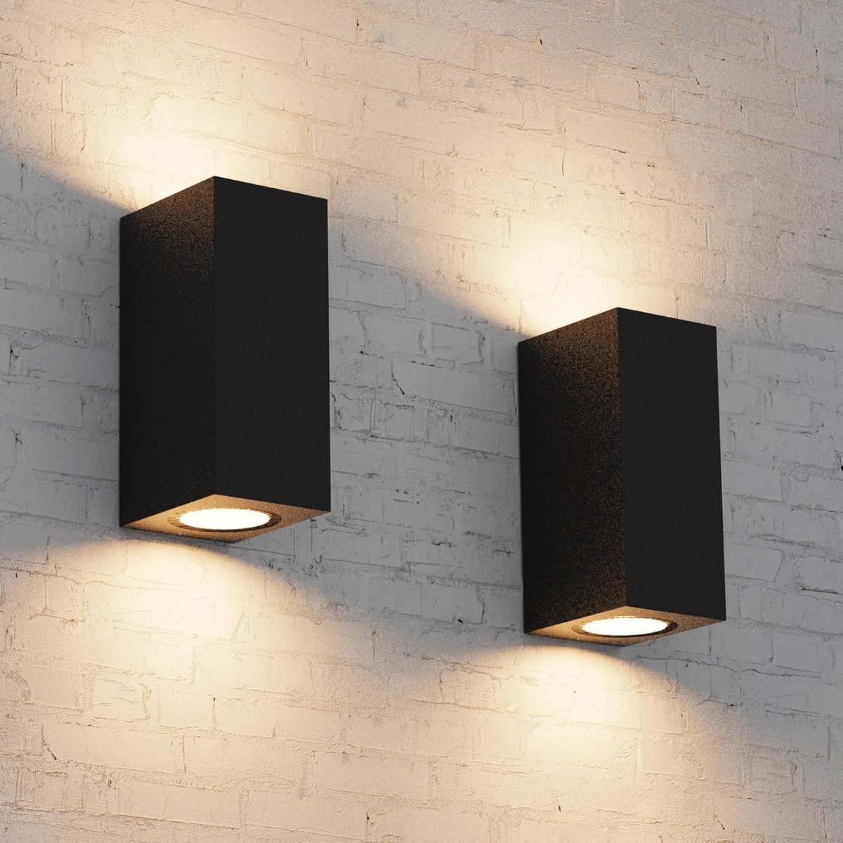 Moderne Waterdichte Wandlamp GU10 voor Binnen en Buiten - Set van 2 - IP65 Aluminium Buitenlamp