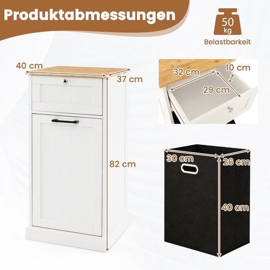 Equivera Rootz Badkamer Wasmand Was- Kast Badkamer