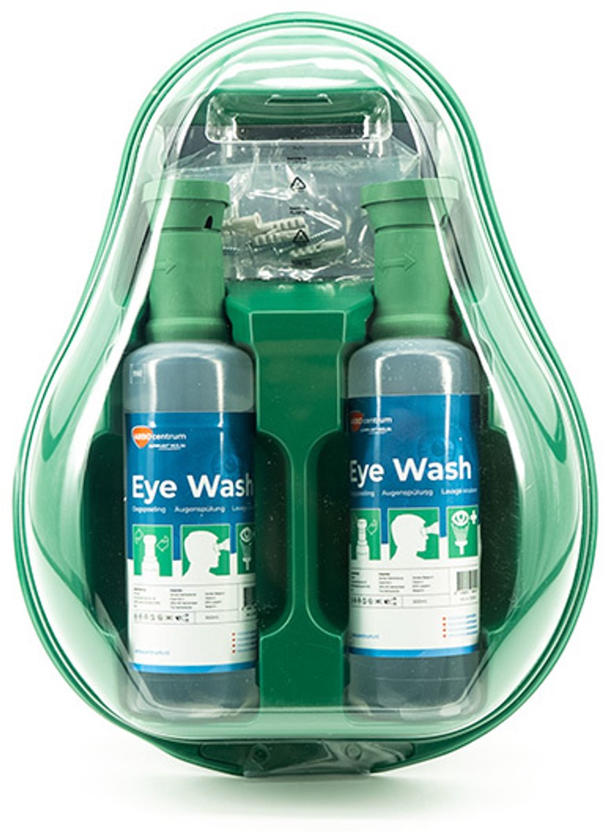 Oogspoelstation met 2 x 500 ml oogspoelflessen