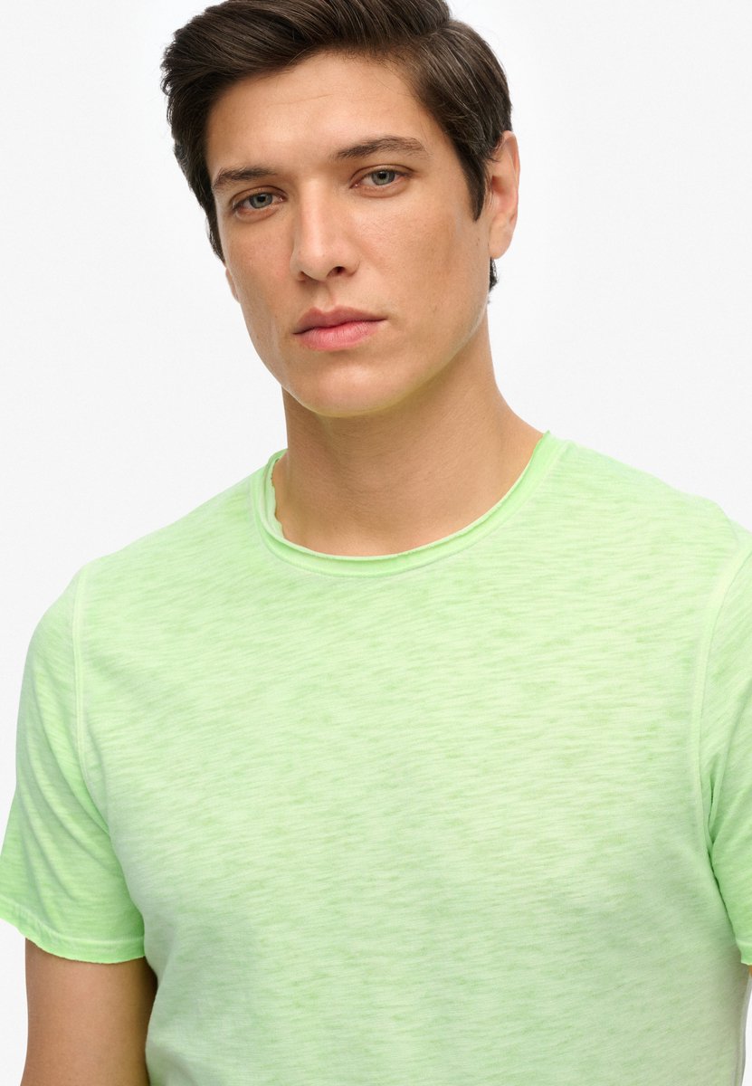 Superdry Raw Edge Slub T-shirt Heren T-shirts Groen