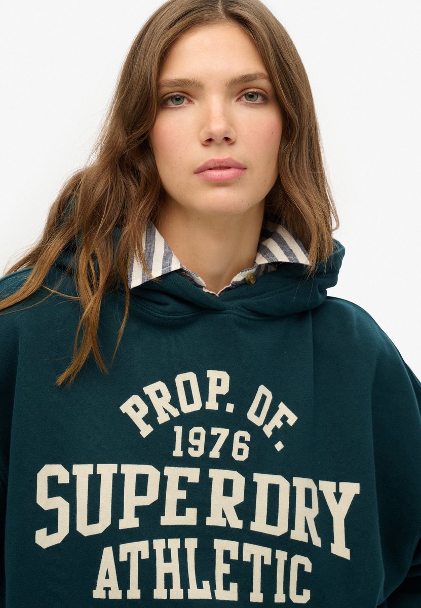 Superdry Athletic Essentials Relaxed Hoodie Dames Hoodies Groen