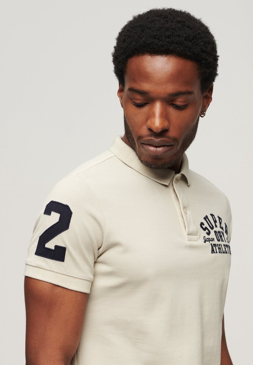 Superdry Vintage Superstate Korte Mouw Poloshirt S Man Beige