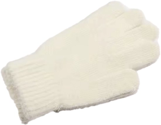 CHPN - Witte Dames handschoenen - Wollen handschoenen - Warme handen - Handwarmers - Wit - One size - White gloves