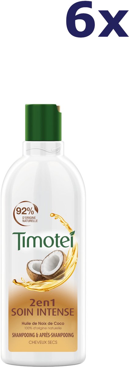 6x Timotei shampoo conditioner 2 in 1 Soin Intense 300ml