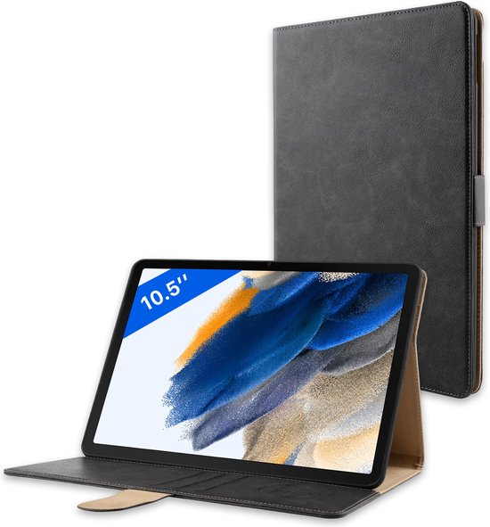 Luxe Hoesje Tab A8 - Geschikt voor Samsung Tab A8 Hoes Zwart - Book Case voor SM-X200