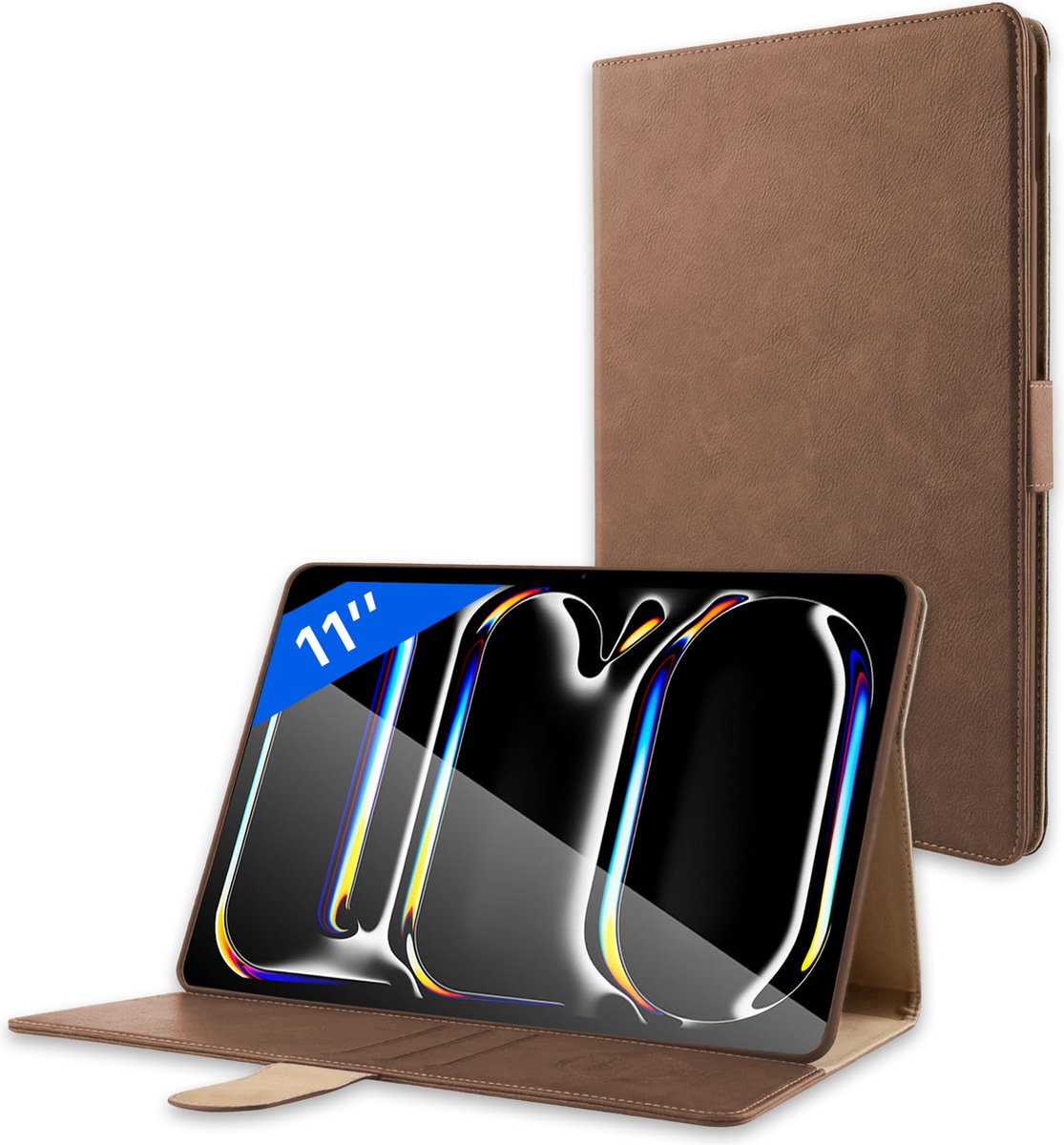 Luxe Case Geschikt voor iPad Pro 11 inch M4 (2024) Hoes Bruin - Cover Hoesje A2836 , A2837