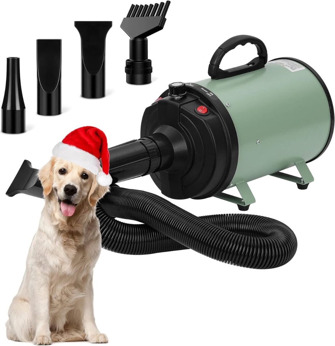 VELTRR® Hondenfohn - Waterblazer voor Honden - 400W - Groen